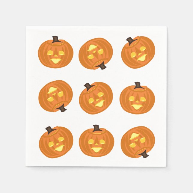 Servilleta De Papel Servilletas con tema de Halloween feliz (Anverso)