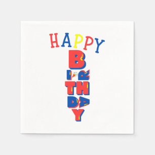 Servilleta De Papel Servilletas de 3 capas Happy Birthday Color Remix