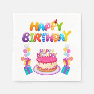 Servilleta De Papel Servilletas de 3 capas para fiesta de cumpleaños c