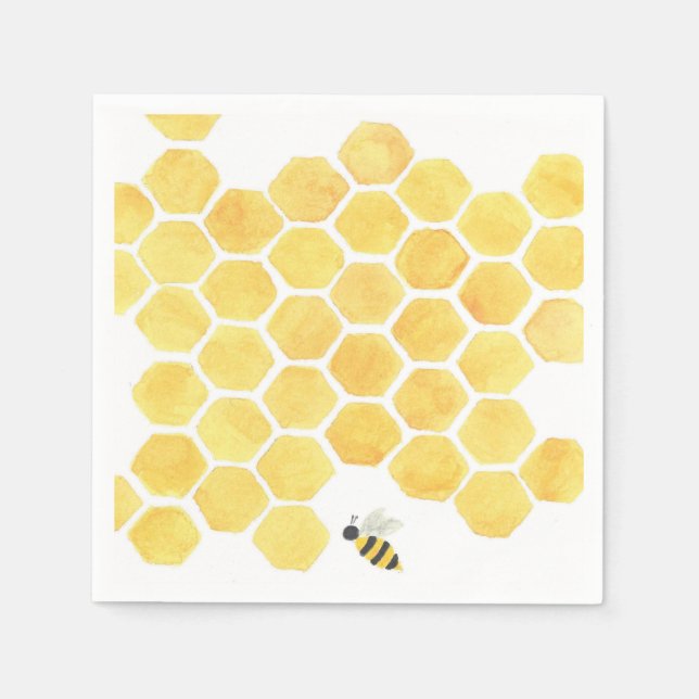 Servilleta De Papel ¡servilletas de abeja amarilla! (Anverso)