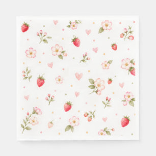 Servilleta De Papel Servilletas de Acuarela de Fresa