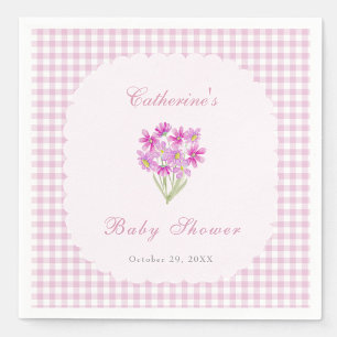 Servilleta De Papel Servilletas de Acuarela para Baby Shower Flores Ro