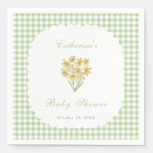 Servilleta De Papel Servilletas de Acuarela para Baby Shower Flores Ve