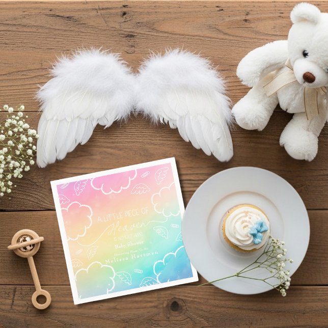 Servilleta De Papel Servilletas de agradecimiento arcoíris Pedacito de (Little Piece of Heaven Rainbow Thank You Napkins)
