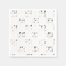 Servilletas de Arte Negro, Blanco, Gris 2