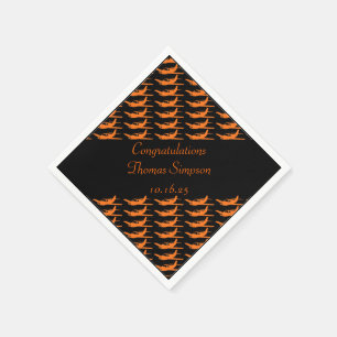 Servilleta De Papel servilletas de avión negro naranja de personalizab