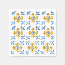 Servilleta De Papel Servilletas de azulejos mediterráneos