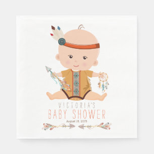 Servilleta De Papel Servilletas de baby shower Boho Tribal