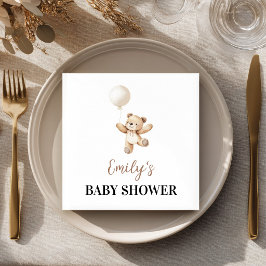 Servilleta De Papel Servilletas de Baby Shower de Oso de Peluche con G
