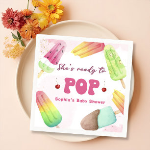 Servilleta De Papel Servilletas de Baby Shower Popsicle She's Ready To