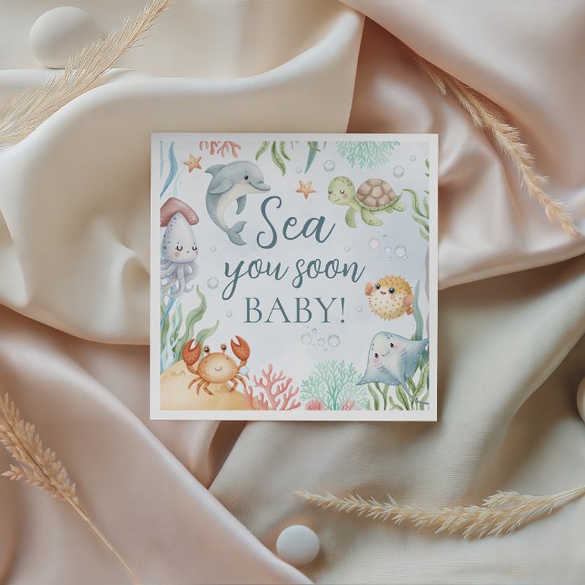 Servilleta De Papel Servilletas de baby shower Under the Sea (Subido por el creador)
