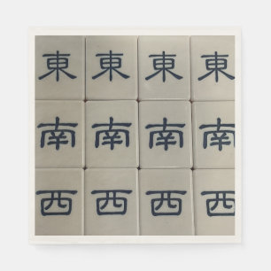 Servilleta De Papel Servilletas de baldosas de viento de mahjong chino