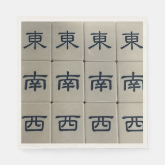 Servilleta De Papel Servilletas de baldosas de viento de mahjong chino