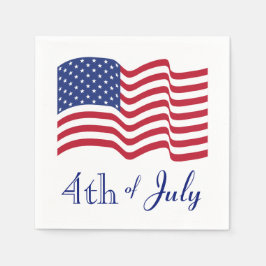 Servilleta De Papel Servilletas de bandera americana del cuatro de jul