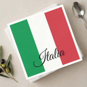 Servilleta De Papel Servilletas de bandera italiana, viaje, fiesta de