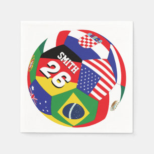 Servilleta De Papel Servilletas de banderas globales personalizadas co