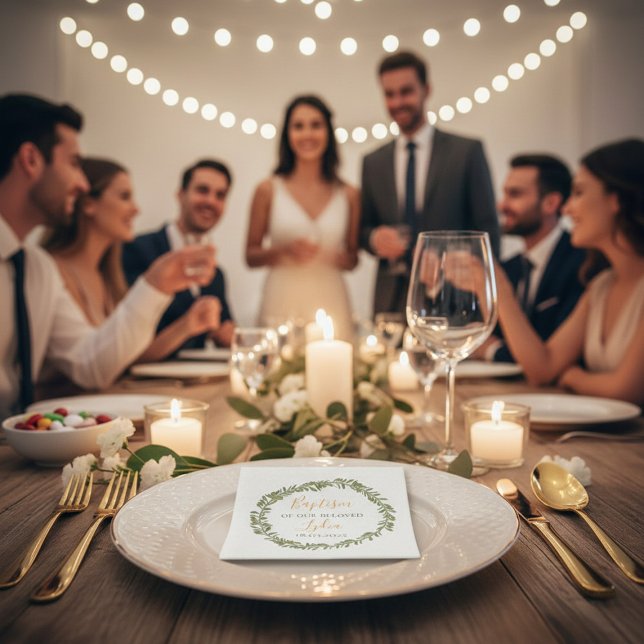 Servilleta De Papel Servilletas de Bautizo Elegantes – Diseño de Coron (Subido por el creador)