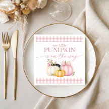 Servilletas de bebé para ducha de calabaza floral