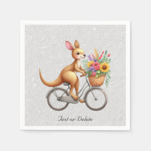 Servilleta De Papel Servilletas de bicicleta floral canguro