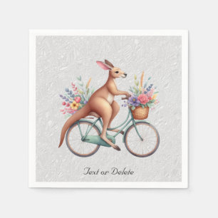 Servilleta De Papel Servilletas de bicicleta floral canguro