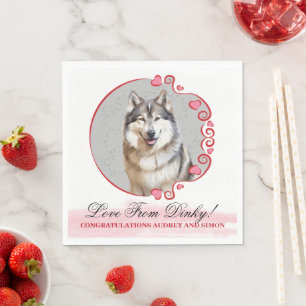 Servilleta De Papel Servilletas de boda Alaskan Malamute con foto de p