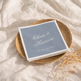 Servilleta De Papel Servilletas de boda azules polvorientas algo azule