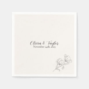 Servilleta De Papel Servilletas de boda Beige Elegance