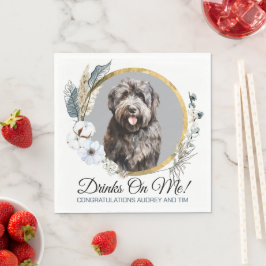 Servilleta De Papel Servilletas de boda Bouvier des Flandres con foto