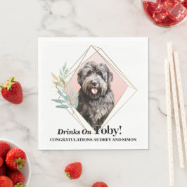 Servilleta De Papel Servilletas de boda Bouvier des Flandres con foto