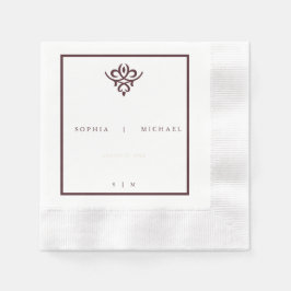 Servilleta De Papel Servilletas de boda burgundy Old Money
