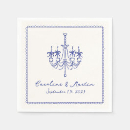 Servilleta De Papel Servilletas de boda caprichosas dibujadas a mano d