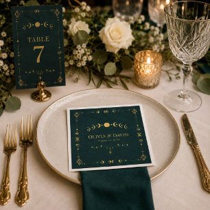 Servilleta De Papel Servilletas de boda celestes góticas oscuras azul