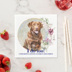 Servilleta De Papel Servilletas de boda Chesapeake Bay Retriever I Doo