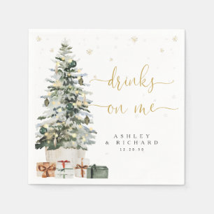 Servilleta De Papel Servilletas de boda con árbol de Navidad