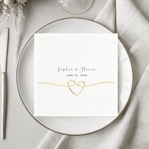 Servilleta De Papel Servilletas de boda con corazón