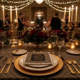 Servilleta De Papel Servilletas de boda con estilo Art Deco bordado pe