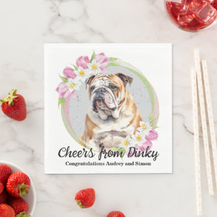 Servilleta De Papel Servilletas de boda con foto de Bulldog