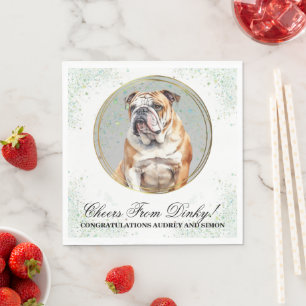 Servilleta De Papel Servilletas de boda con foto de Bulldog