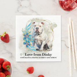 Servilleta De Papel Servilletas de boda con foto de Bulldog Americano