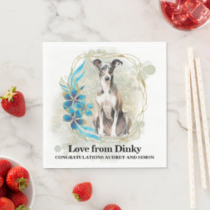 Servilleta De Papel Servilletas de boda con foto de galgos italianos