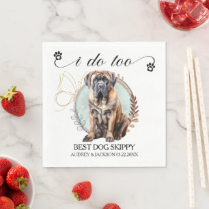 Servilleta De Papel Servilletas de boda con foto de Mastín Inglés