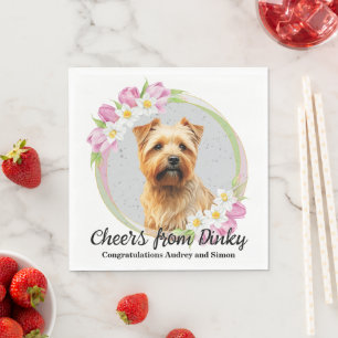 Servilleta De Papel Servilletas de boda con foto de Norfolk Terrier co