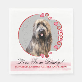Servilleta De Papel Servilletas de boda con foto de perro Briard