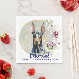 Servilleta De Papel Servilletas de boda con foto de perro Pinscher Dob