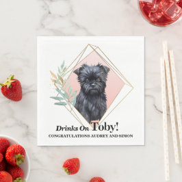 Servilleta De Papel Servilletas de boda con foto de perros Affen Pinsc