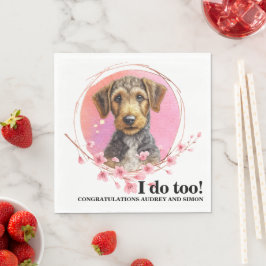 Servilleta De Papel Servilletas de boda con foto de perros Airedale Te