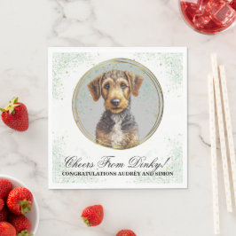 Servilleta De Papel Servilletas de boda con foto de perros Airedale Te