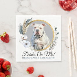 Servilleta De Papel Servilletas de boda con foto de perros Bulldog Ame
