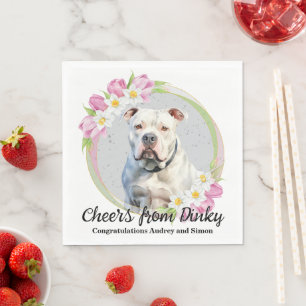 Servilleta De Papel Servilletas de boda con foto de perros Bulldog Ame
