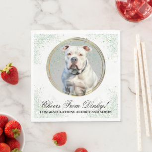 Servilleta De Papel Servilletas de boda con foto de perros Bulldog ame